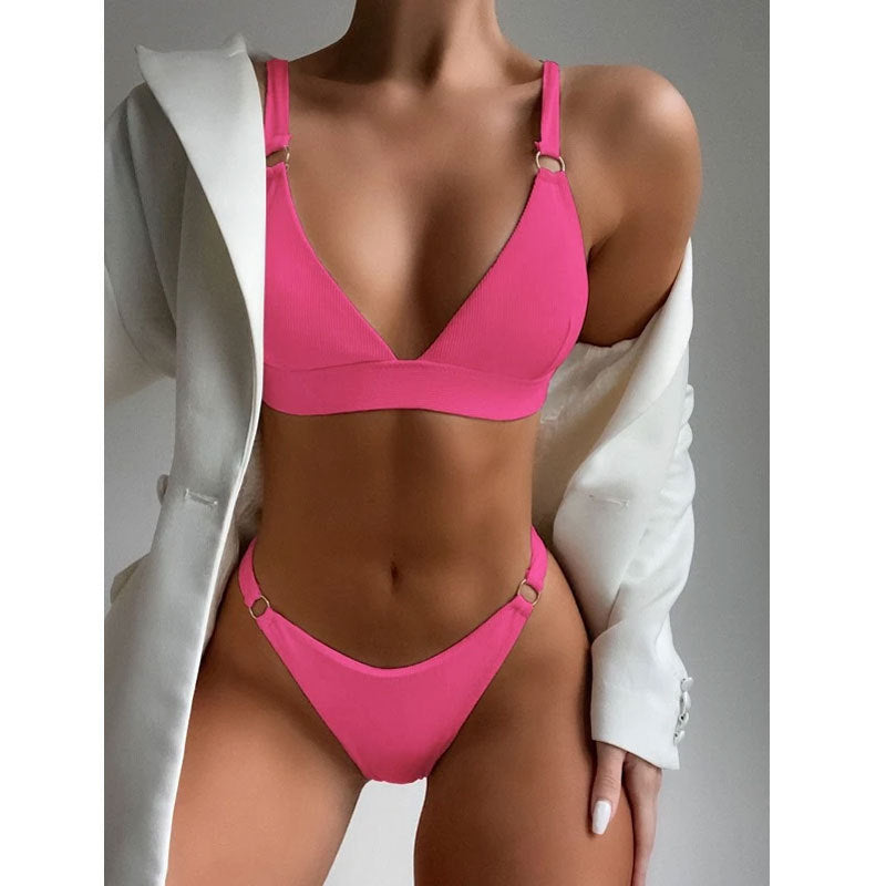 Damen Triangel-Bikini mit modischen Akzenten R&B
