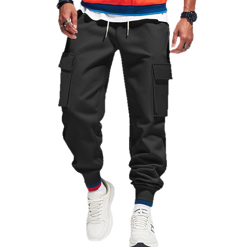 Herren Cargohose mit seitlichen Taschen und elastischem Bund R&B