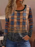 Damen Lässiges Karo Langarmshirt mit modernem Schnitt und praktischen Taschen R&B
