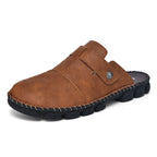 Damen Komfortable Leder-Mules mit verstellbarem Riemen R&B
