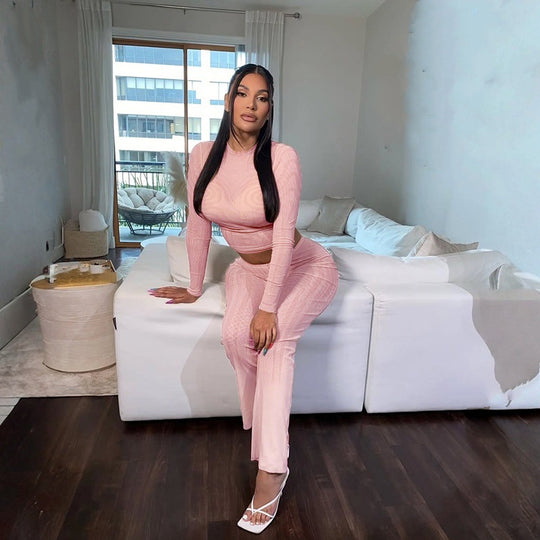 Damen Elegantes und modernes Lounge-Set mit raffinierter Struktur R&B