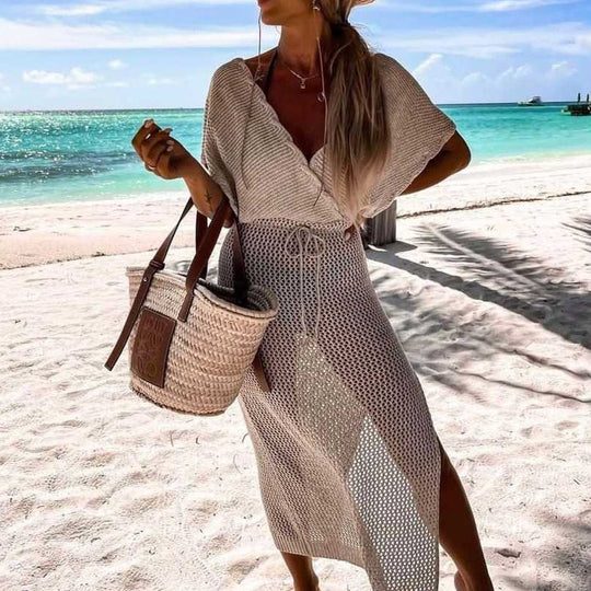 Damen strandfreundliches Netzkleid R&B