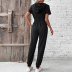 Damen Kapuzenoverall mit praktischem Reißverschluss und elastischem Bund R&B