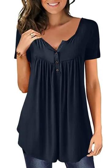 Damen Tunika Damen U-Ausschnitt Print