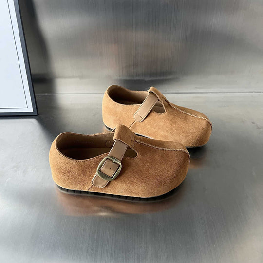 Damen Komfortable Wildleder-Clogs mit verstellbarem Riemen und ergonomischem Fußbett R&B