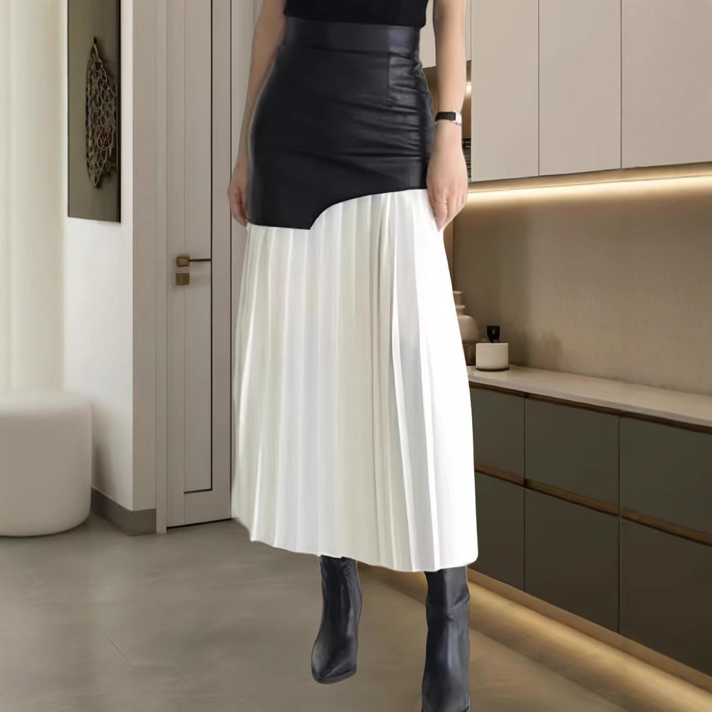 Damen Elegante Kombination aus feinem Strickpullover und schickem rock R&B