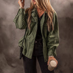 R&B | Vintage Winddichte Arbeitsjacke Mit Kapuze Und Mehreren Taschen