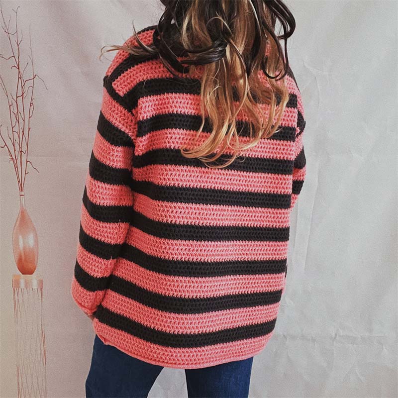 R&B | Gestreifter Strickpullover Mit Sanften Farben