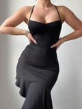 Damen Figurbetontes Maxikleid mit eleganten Raffungselementen