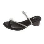 Damen elegante Sandalen mit glitzerndem Kristallakzent R&B