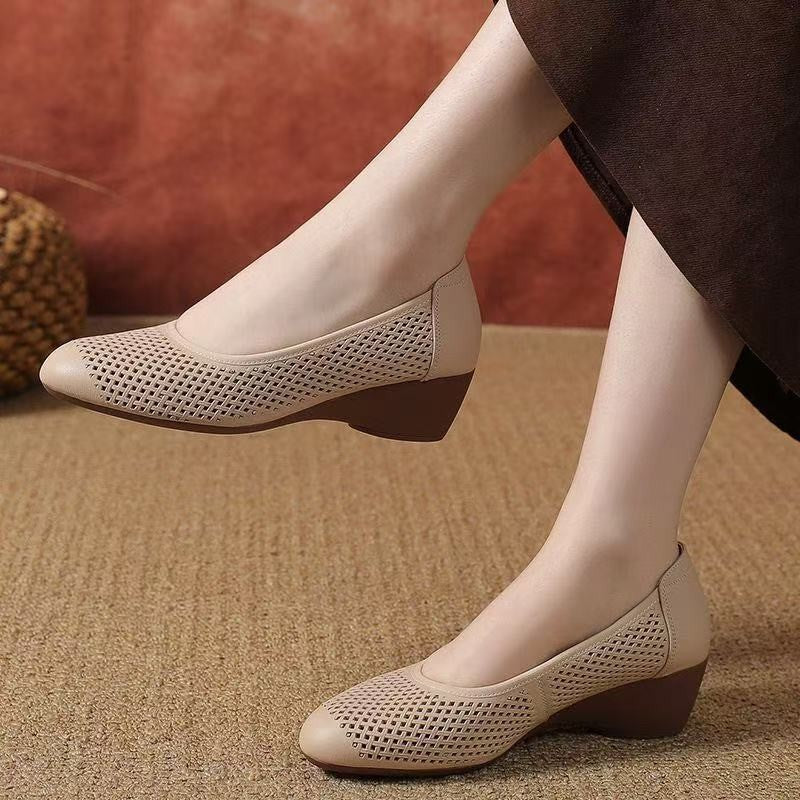 Damen Elegante und atmungsaktive Ballerinas mit Durchbrochenem Design