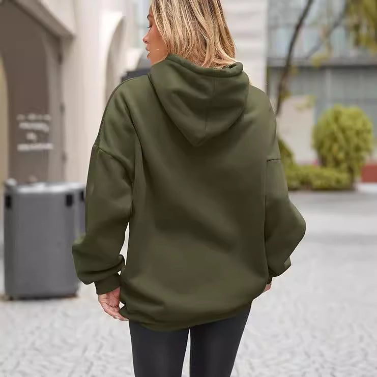 Damen Oversized Kapuzenpullover mit tiefen Schultern R&B
