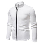 Herren Fleecejacke mit hoher Stehkragen und durchgehendem Reißverschluss R&B