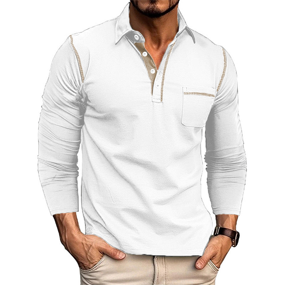 Herren Langarm Poloshirt R&B