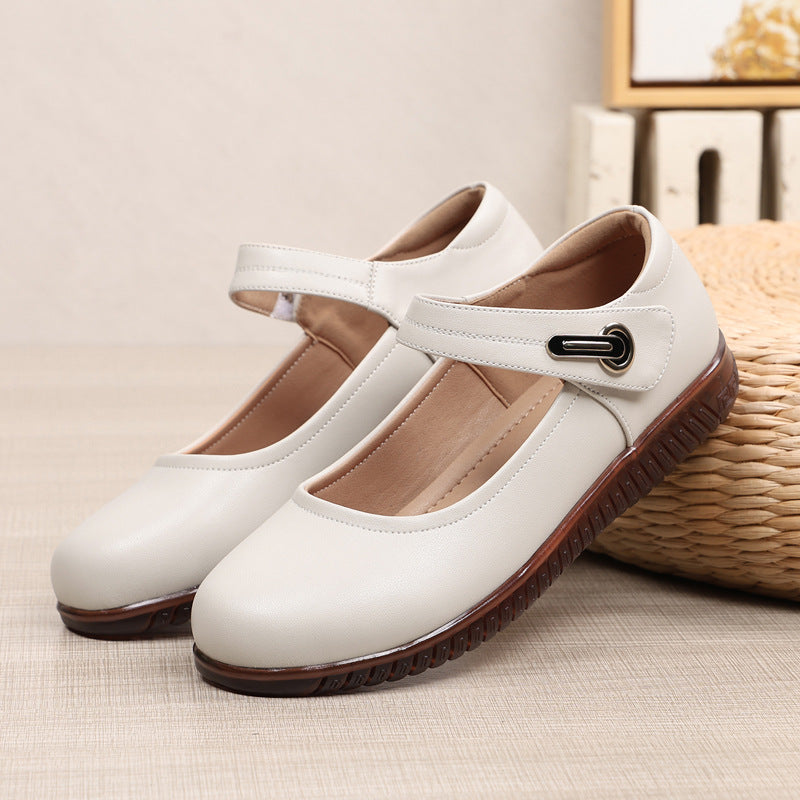 Damen Mary Jane Ballerinas mit elastischem Riemen und bequemem Fußbett R&B