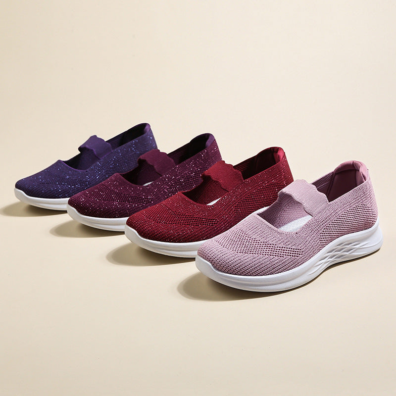 Damen Leichte und atmungsaktive Slip-On Laufschuhe R&B
