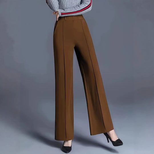 Damen Weite Hochbund-Hose mit eleganten Bügelfalten R&B