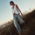 Damen Leichte Baumwollbluse mit romantischem Schnitt und Spitzendetails R&B