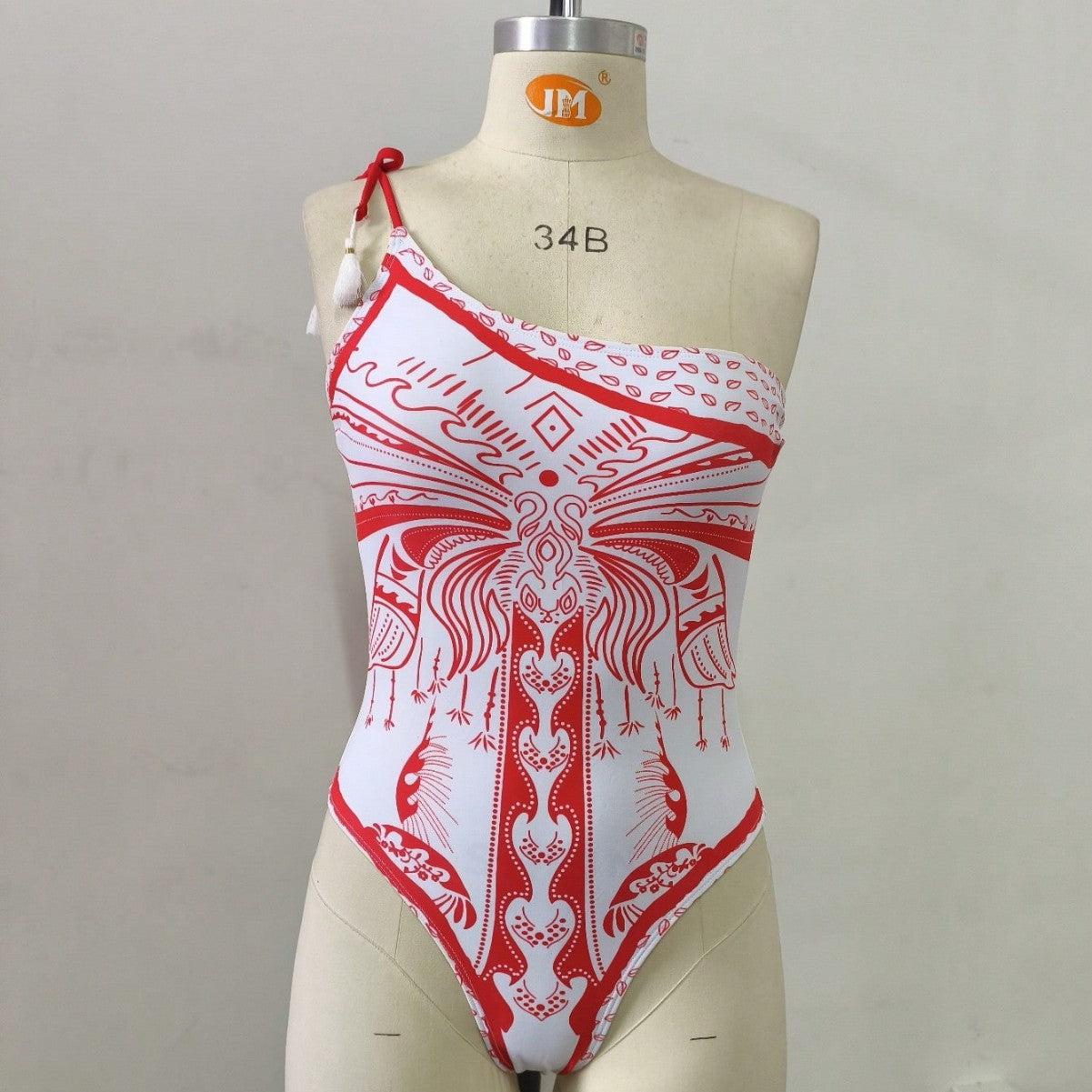 Damen Einseitiger Badeanzug mit verspieltem Design R&B