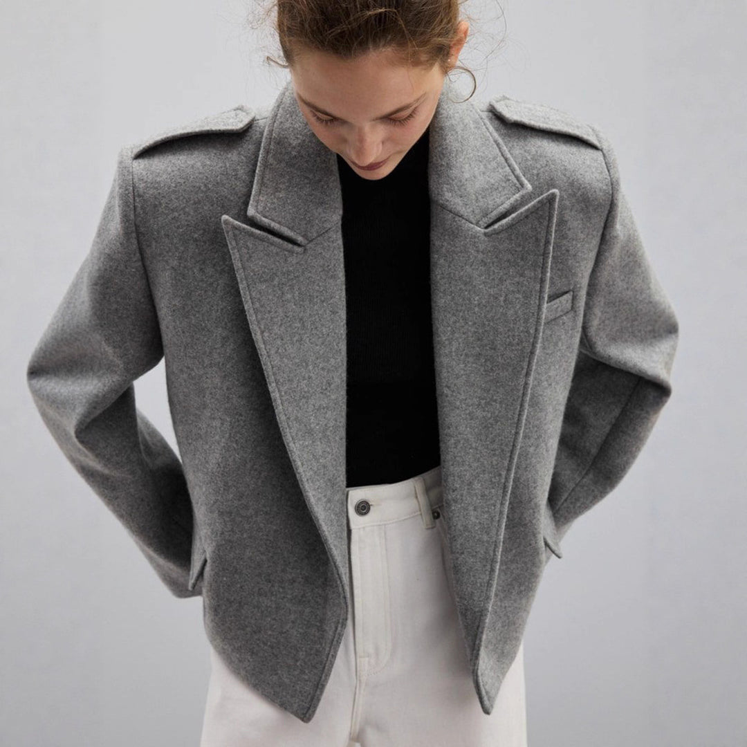 Damen Modischer Oversize-Blazer mit schmalen Revers R&B