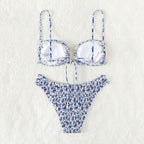 Damen Push-Up-Bikini-Set mit raffinierter Raffung