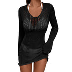 Damen elegantes gehäkeltes Strandkleid R&B