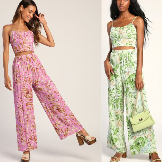 Damen luftiges Sommeroutfit mit floralem Print R&B
