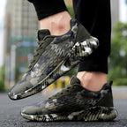 Damen Sportliche Sneaker im Camouflage-Design mit rutschfester Sohle