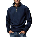 Herren Thermo-Fleecejacke mit Hochkragen und dekorativem Reißverschluss R&B