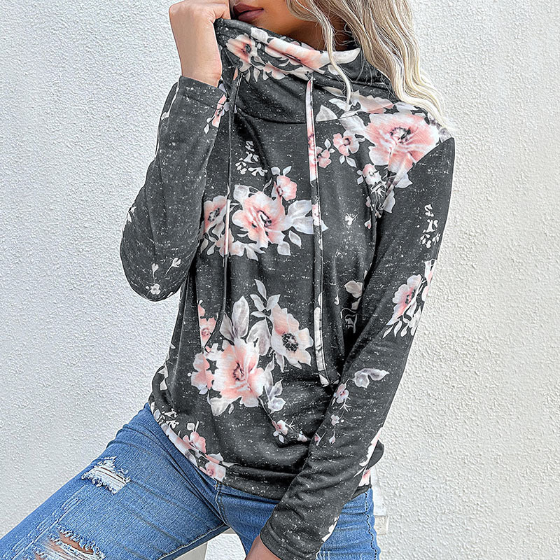 Damen Kapuzenpullover mit floralem Design und modernem Schnitt R&B
