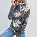 Damen Kapuzenpullover mit floralem Design und modernem Schnitt