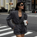 Damen Modische Blazer-Shorts Kombination R&B