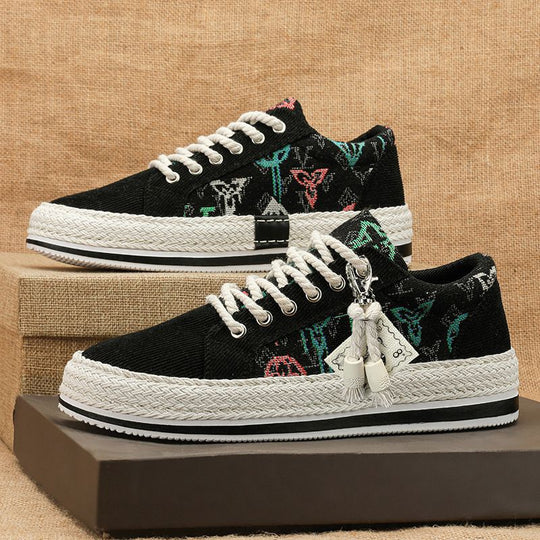 Damen modische Sneakers mit hochwertigen Textiloberflächen und raffiniertem Design R&B