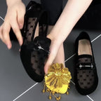 Damen Ballerinas mit elegantem Transparenz-Design und modischen Akzenten R&B