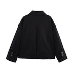 Damen modische Übergangsjacke mit doppelter Knopfleiste und praktischen Taschen R&B