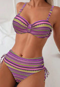 Damen Push-Up Bikini-Set mit verspielten Wickelakzenten R&B