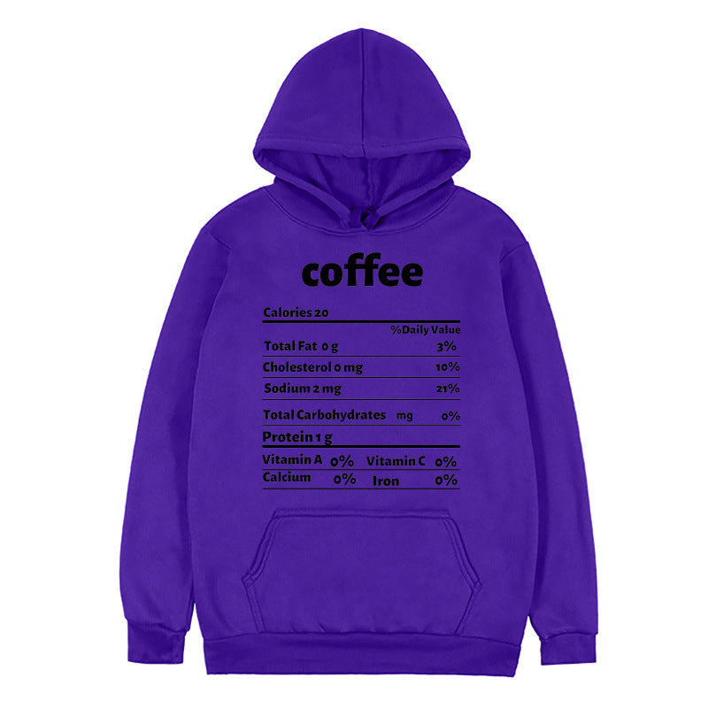 Damen Kapuzenpullover mit kreativem Nährwertdesign