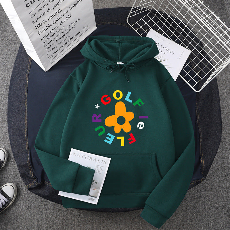 Damen Kapuzenpullover mit kreativem Blumen-Grafikdesign und bequemer Passform R&B