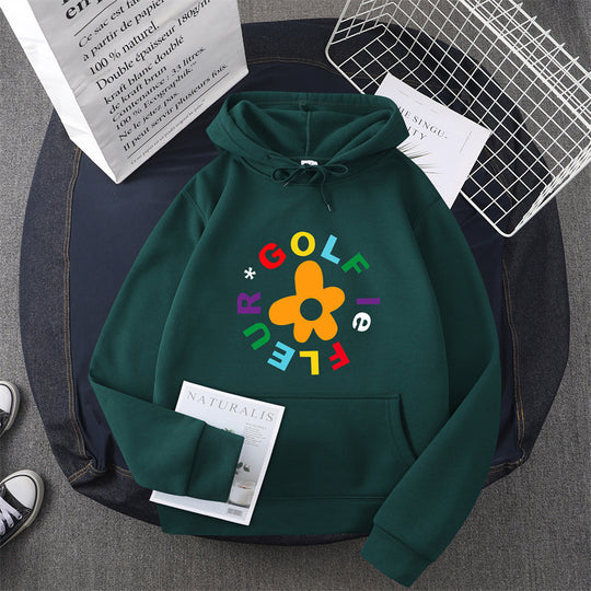 Damen Kapuzenpullover mit kreativem Blumen-Grafikdesign und bequemer Passform R&B