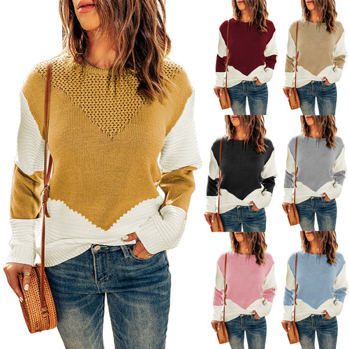 Damen Strickpullover mit geometrischem Design und angenehmer Passform R&B
