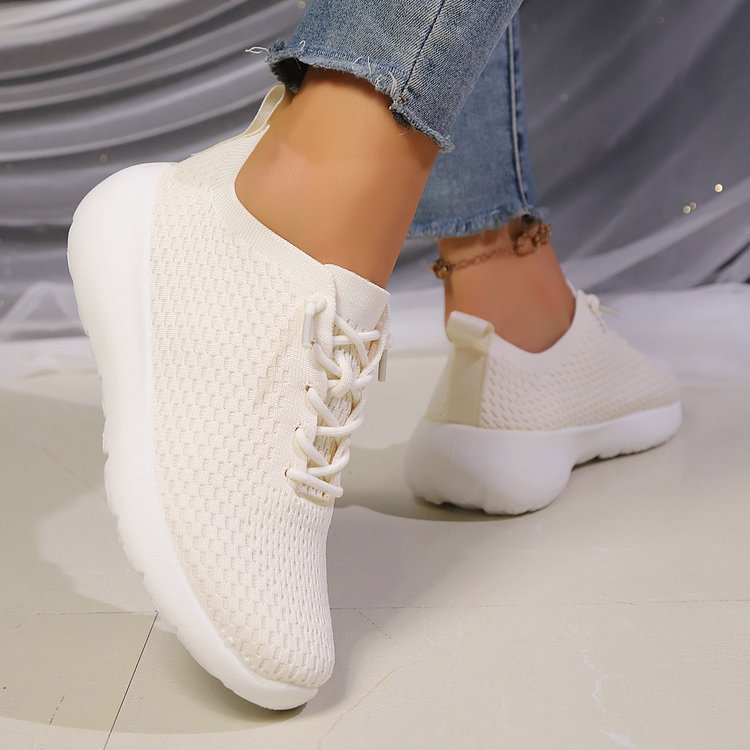 Damen Sneaker aus atmungsaktivem Strickmaterial mit rutschfester Sohle R&B