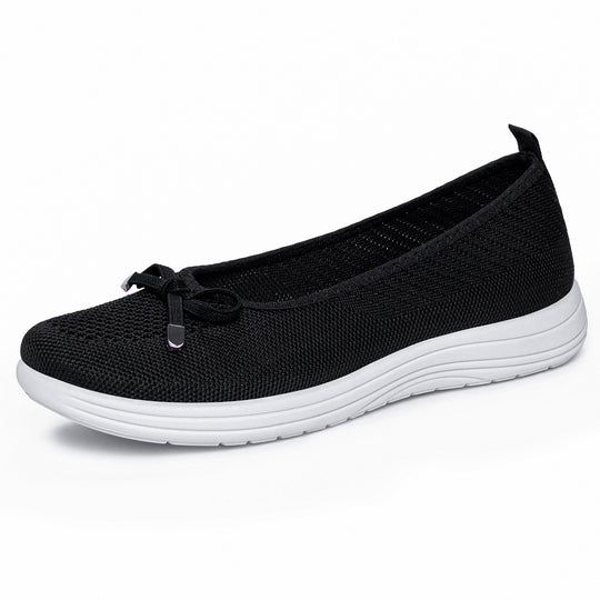 Damen Komfortable und atmungsaktive Ballerinas mit elastischem Bund R&B