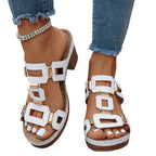 Damen Absatzsandalen mit modischem Riemendesign und verzierten Elementen R&B