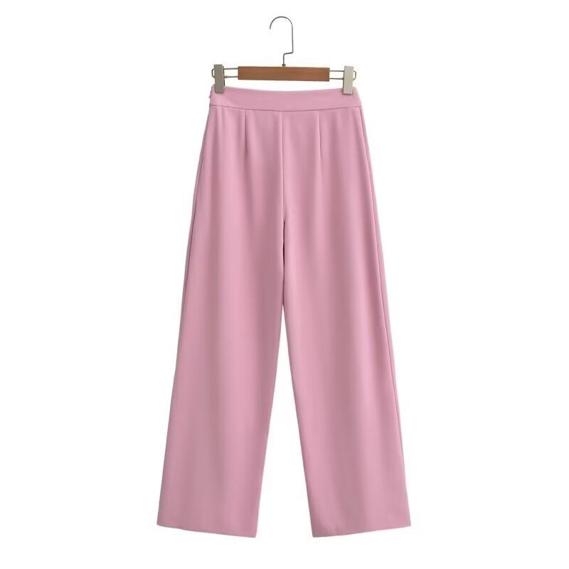 Damen Elegante, weite Palazzo-Hose aus fließendem Material mit elastischem Bund R&B