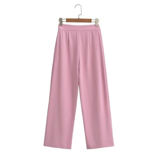 Damen Elegante, weite Palazzo-Hose aus fließendem Material mit elastischem Bund R&B
