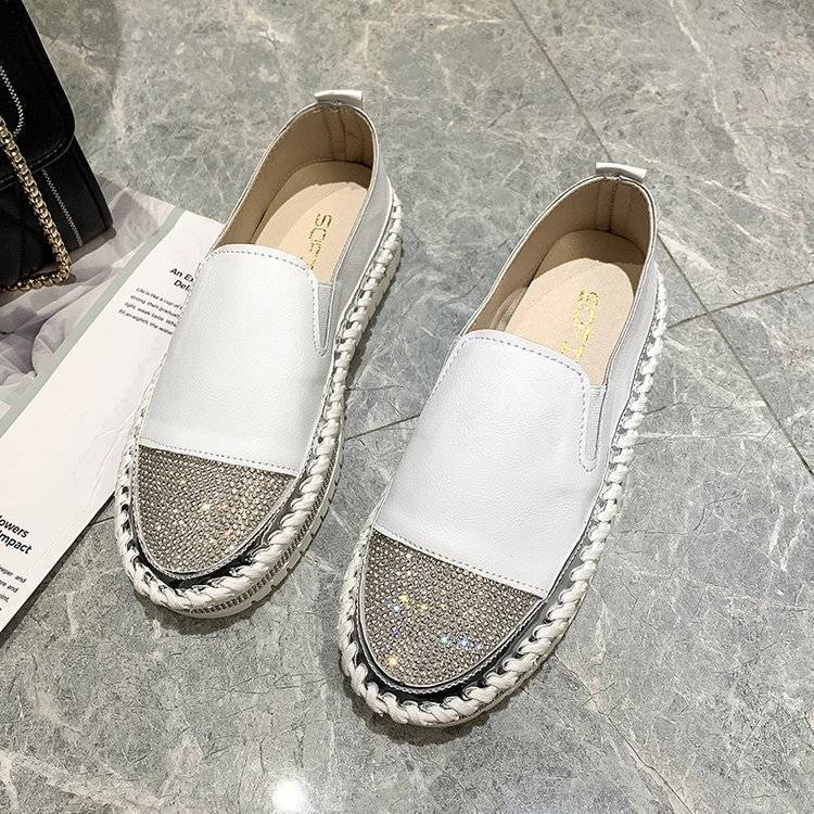 Damen Slip-On Sneakers mit funkelndem Obermaterial und bequemer Sohle R&B