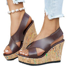 Damen Wedge-Sandalen mit komfortabler Korksohle und modischem Design R&B