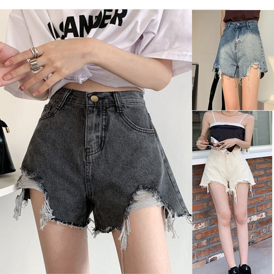 Damen Jeans-Shorts im trendigen Destroyed-Look R&B