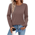 Damen eleganter gestreifter Pullover R&B