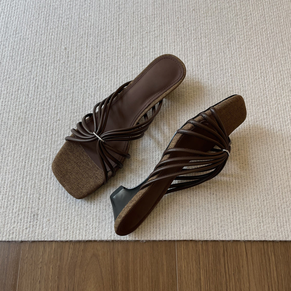 Damen Sandalen mit elegantem Flecht-Design und komfortablem Plateau